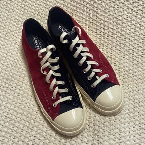 Chuck Taylor 70s Converse, Color: Black and Red, Texture: Fuzzy